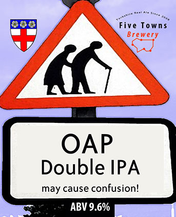 OAP brewed by Five Towns Brewery