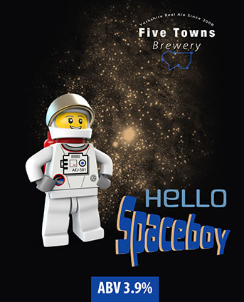 hello spaceboy brewed by Five Towns Brewery