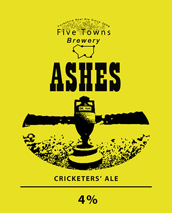 Ashes brewed by Five Towns Brewery