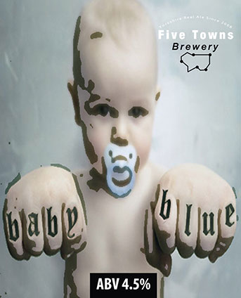 Baby Blue brewed by Five Towns Brewery