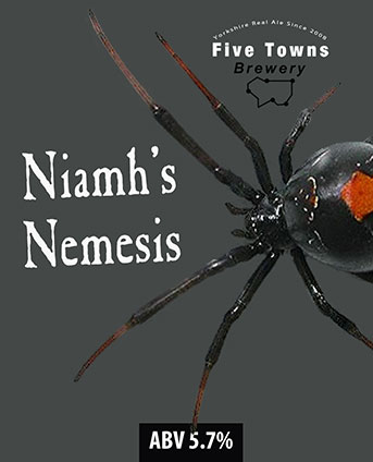 Niamhs nemesis brewed by Five Towns Brewery