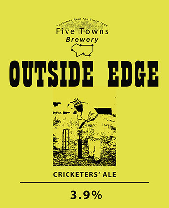 Outside edge brewed by Five Towns Brewery
