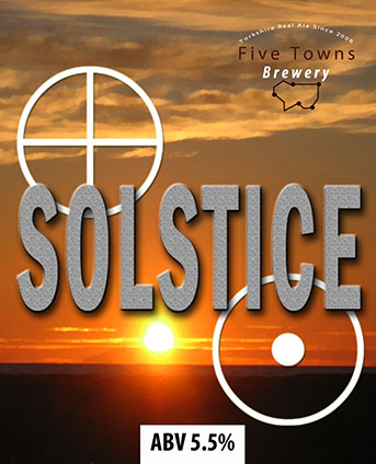 solstice pale ale brewed by Five Towns Brewery